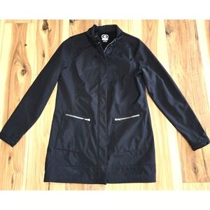 OGIO Intake Trench‎ Jacket Womens Black Large LOG504 Full Zip Lined Cadet Collar
